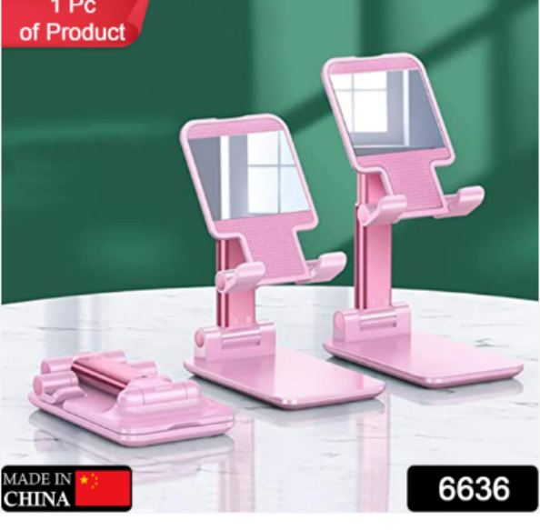 Adjustable Phone Stand – 3-Way Desk Mobile Holder with Mirror | Deskrova - Image 2