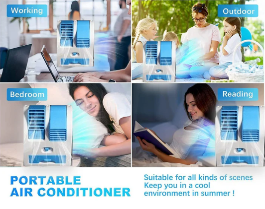 Dual Bladeless Mini Air Conditioner – USB & Fragrance - Image 3