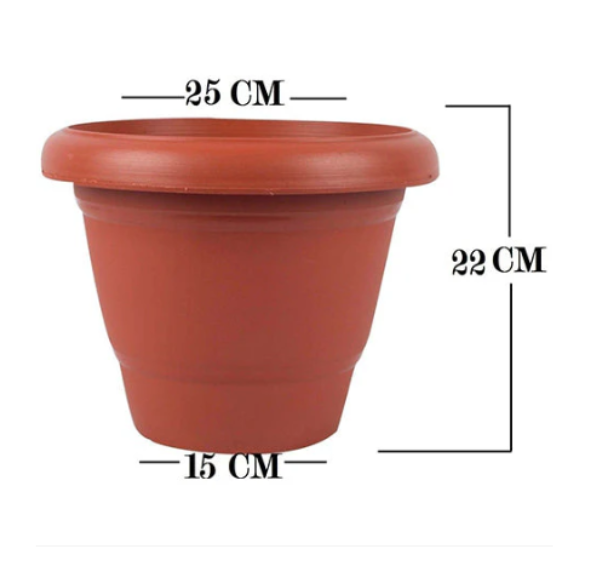Heavy Plastic Planter Pot – Durable Brown Gamla | Indo Glow - Image 5