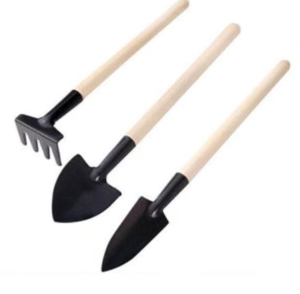 Kids Garden Tools Set – 3 Pcs Trowel, Shovel, Rake | Play & Move