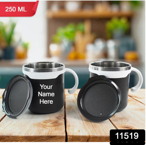 Mocha Mug Set 2 Pcs – Leak-Proof Lids & Premium 250ml Capacity - Image 2