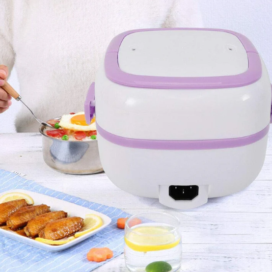 Electric Lunch Box 220V – Portable with Stainless Steel Compartments - Image 4