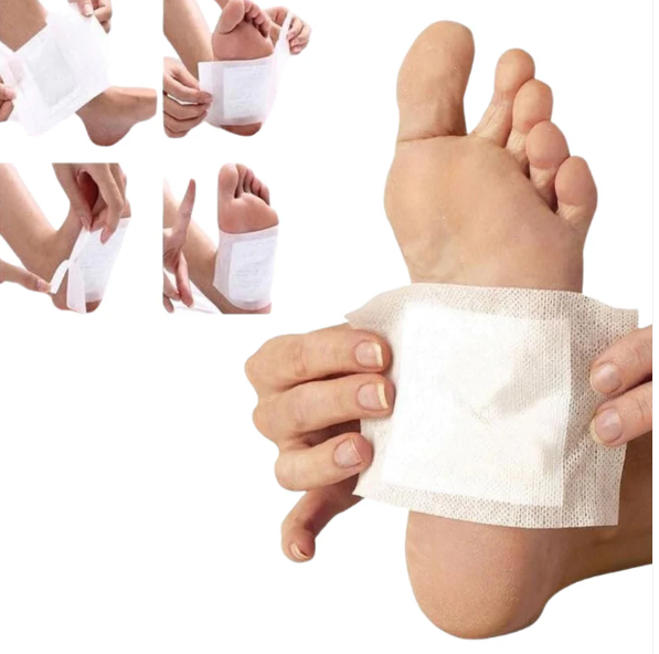Detox Foot Pads with Ginger & Salt – 10 Pcs | Velvet Wellness - Image 2