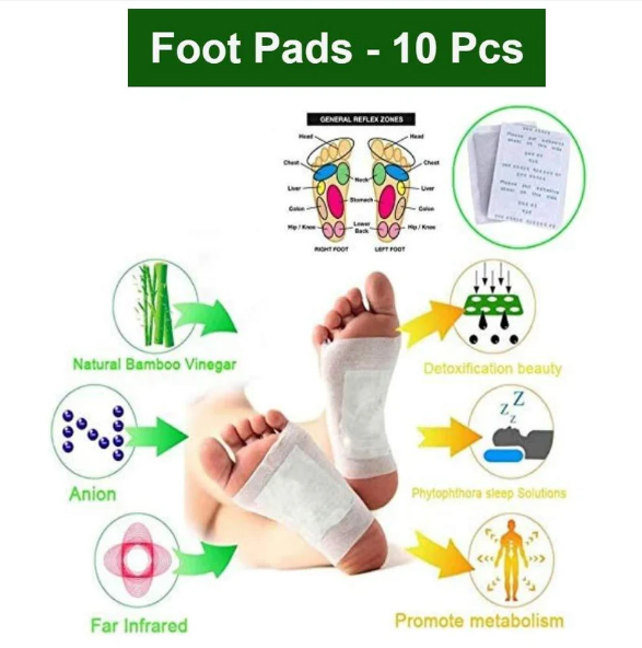 Detox Foot Pads with Ginger & Salt – 10 Pcs | Velvet Wellness - Image 4