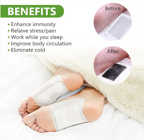 Detox Foot Pads with Ginger & Salt – 10 Pcs | Velvet Wellness - Image 5