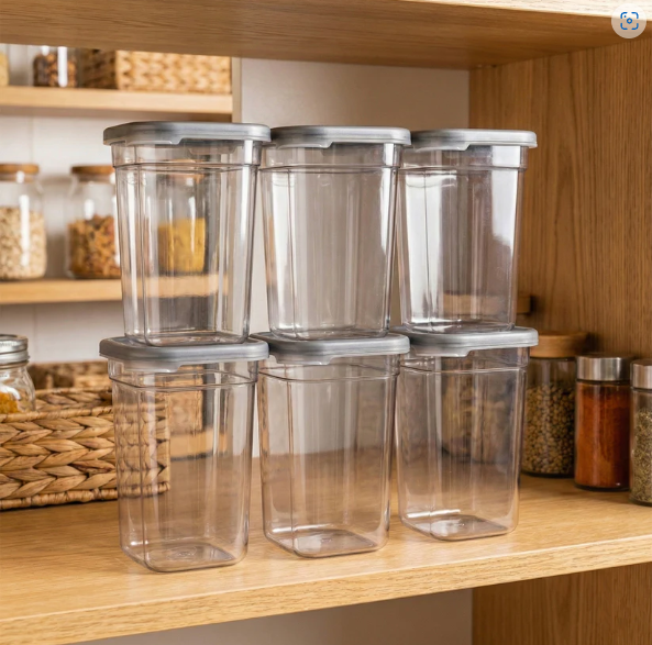 Kitchen Storage Containers – Airtight 6 Pc Set, 1200 ML Each