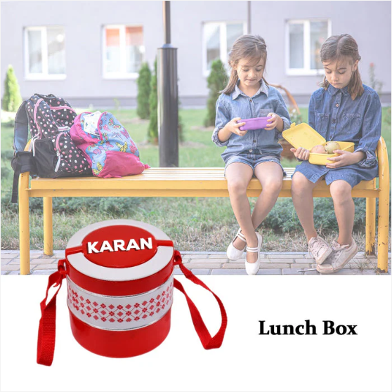 Personalized Lunch Box – Insulated 2-Layer Tiffin Set | CustomSpot