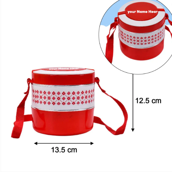 Personalized Lunch Box – Insulated 2-Layer Tiffin Set | CustomSpot - Image 4