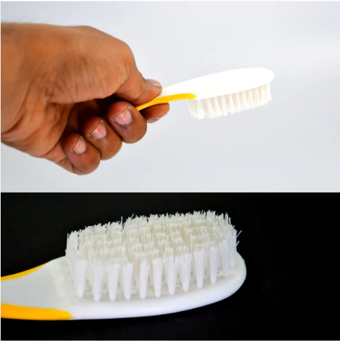 Handle Grip Nail Brush – Ergonomic Toe & Fingernail Cleaner | Velvet Wipe