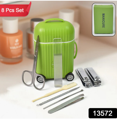 Manicure Pedicure Kit – 8-Pc Travel Grooming Set | Velvet Wipe - Image 2