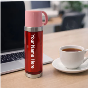 Insulated Travel Mug – Handle Lid & Stainless Steel Base 500ml
