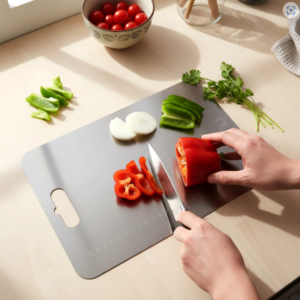 Large Stainless Steel Cutting Board – 31x20.5cm with Scale