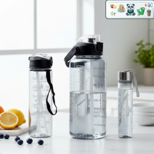 Multipurpose Water Bottle Set – 3 Sizes for Every Hydration Need
