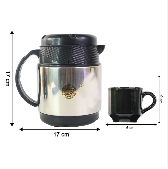 Insulated Thermos Flask with 6 Ceramic Cups – Keeps Drinks Hot - Image 4