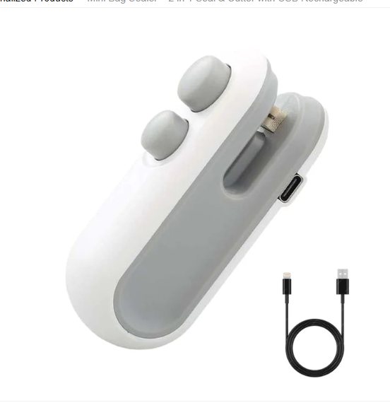 Mini Bag Sealer – 2 in 1 Seal & Cutter with USB Rechargeable - Image 5