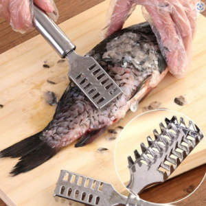 Fish Scale Remover – Sawtooth Stainless Steel Scraper | Quickslice