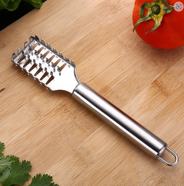 Fish Scale Remover – Sawtooth Stainless Steel Scraper | Quickslice