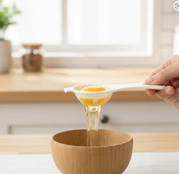 Egg Yolk Separator – Food Grade Wheat Straw Filter | Bake & Dwell