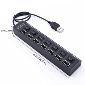 7 Port USB Hub – 7-in-1 Individual Switches, LED Indicators | Compshop