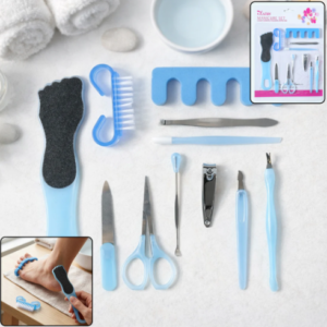 11 in 1 manicure pedicure kit – Complete nail care for home and salon