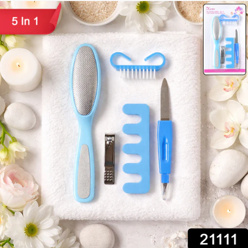 5 In 1 Manicure Pedicure Nail Care Kit – Compact & Multi-Tool