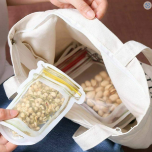 Reusable Food Storage Pouch – Airtight Mason Jar Zipper 150ml | Organivo