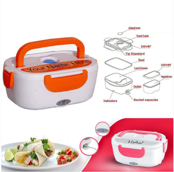 Electric Lunch Box – Portable Food Warmer Tiffin | CustomSpot - Image 4