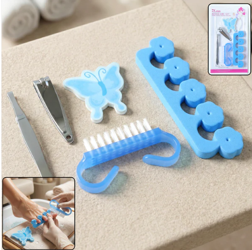 Premium 5 in 1 manicure pedicure kit – Complete nail care tools for home & travel
