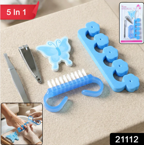 Premium 5 in 1 manicure pedicure kit – Complete nail care tools for home & travel - Image 2