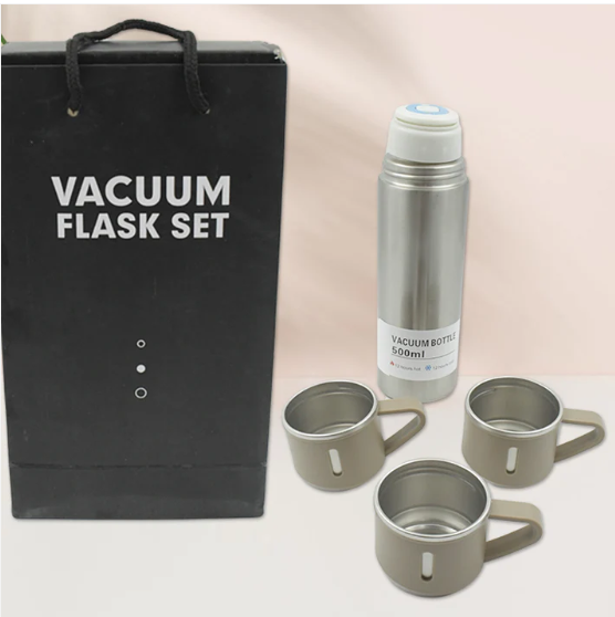 Stainless Steel Vacuum Flask Set – Keeps Drinks Hot & Cold 12h - Image 3