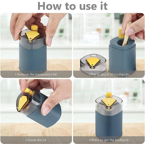Automatic Toothpick Dispenser – Pop-Up Holder for Kitchen | Tidy Table