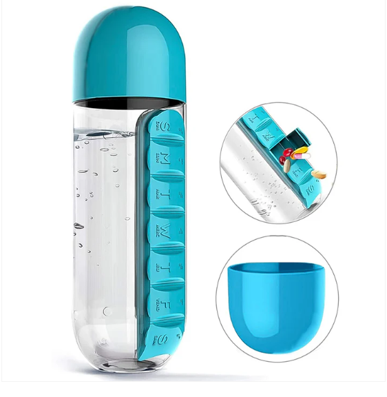 Pill Organizer Water Bottle 600ml – Travel Friendly | Own Hydrate - Image 5
