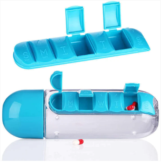 Pill Organizer Water Bottle 600ml – Travel Friendly | Own Hydrate - Image 3