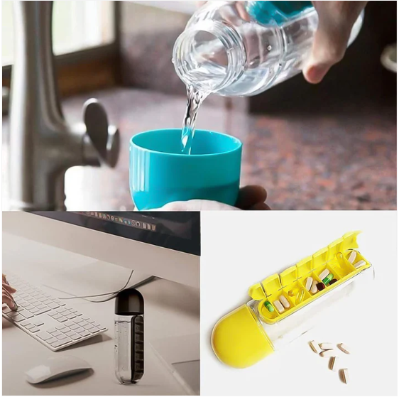 Pill Organizer Water Bottle 600ml – Travel Friendly | Own Hydrate - Image 4