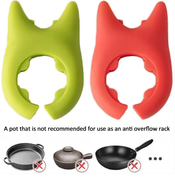 Plastic Pot Holder with Cat Ear Design – Adjustable & Heat-Resistant