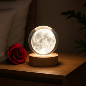 3D Crystal Ball Lamp – Enchanting Night Light | Styleva