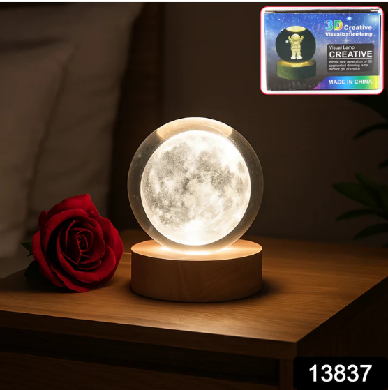 3D Crystal Ball Lamp – Enchanting Night Light | Styleva - Image 2