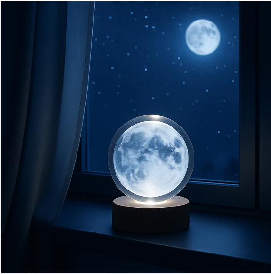 3D Crystal Ball Lamp – Enchanting Night Light | Styleva - Image 3