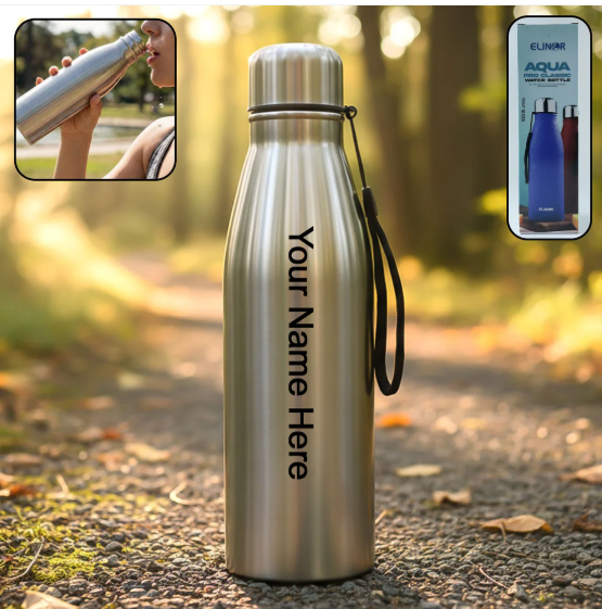 1000 ML Stainless-Steel Water Bottle – Leakproof with Carry Strap