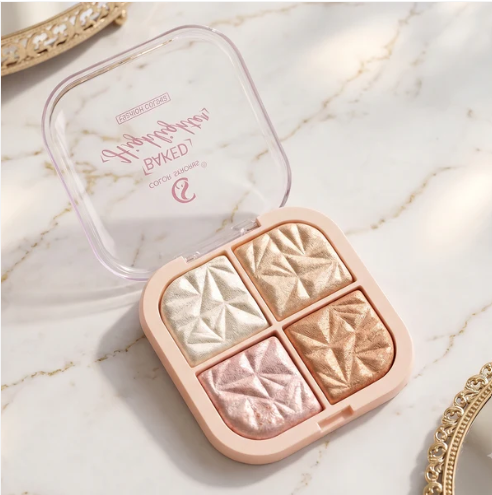 4 in 1 Baked Highlighter and Blusher Palette – Radiant Dewy Glow