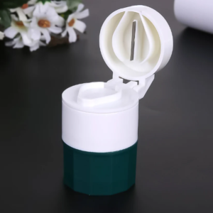 Pill Crusher 4-in-1 with Grinder, Cutter & Water Cup – Compact & Portable