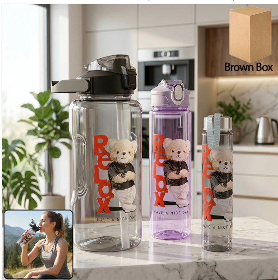 Kids Water Bottle Set – BPA-Free, Leak-Proof for School & Sports