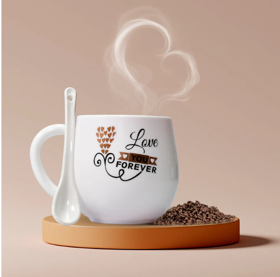 Coffee Mug with Spoon – Multi-Design, Boxed | Mug Wala