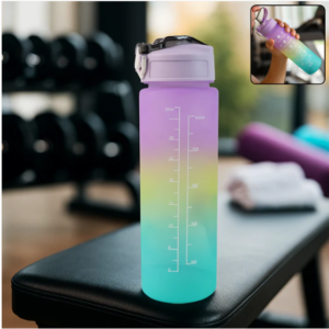 Motivational Water Bottle with Straw & Time Marker | Hydrozilla