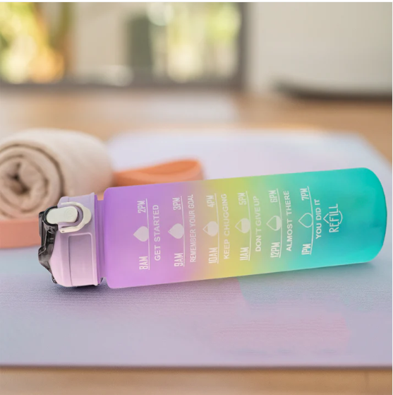 Motivational Water Bottle with Straw & Time Marker | Hydrozilla - Image 3