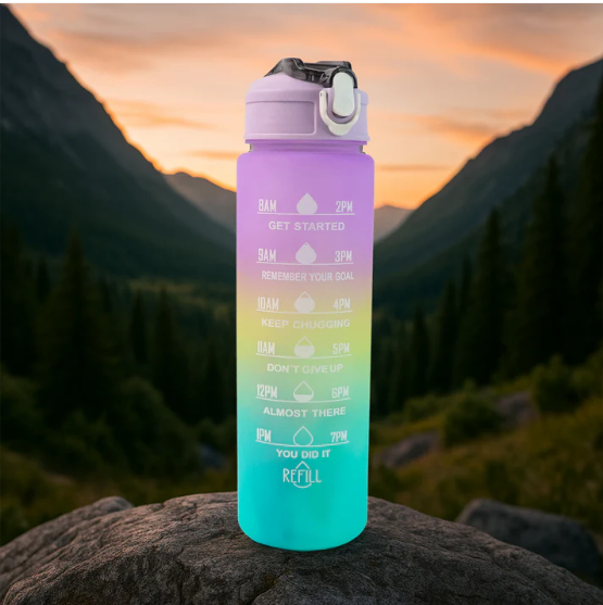 Motivational Water Bottle with Straw & Time Marker | Hydrozilla - Image 5