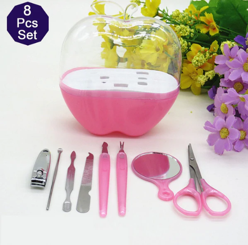 Apple Shape Manicure Set – 8-in-1 Stainless Steel Kit | Indo Glow
