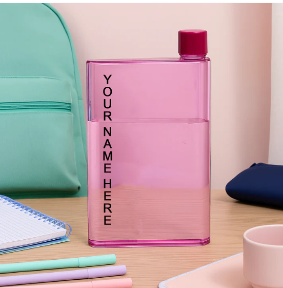 A5 Notebook Water Bottle – Slim & Leakproof | CustomSpot