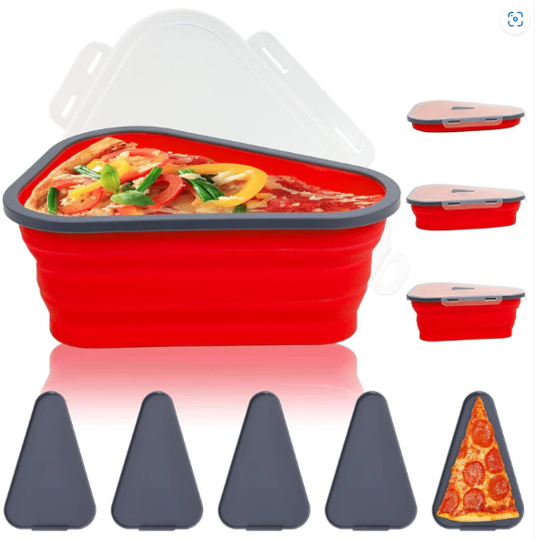Pizza Storage Container – Expandable Silicone Box with 5 Trays | Tidy Table