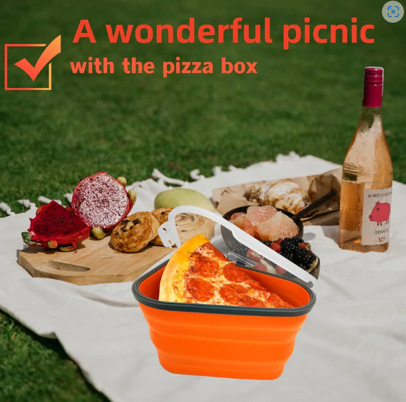 Pizza Storage Container – Expandable Silicone Box with 5 Trays | Tidy Table